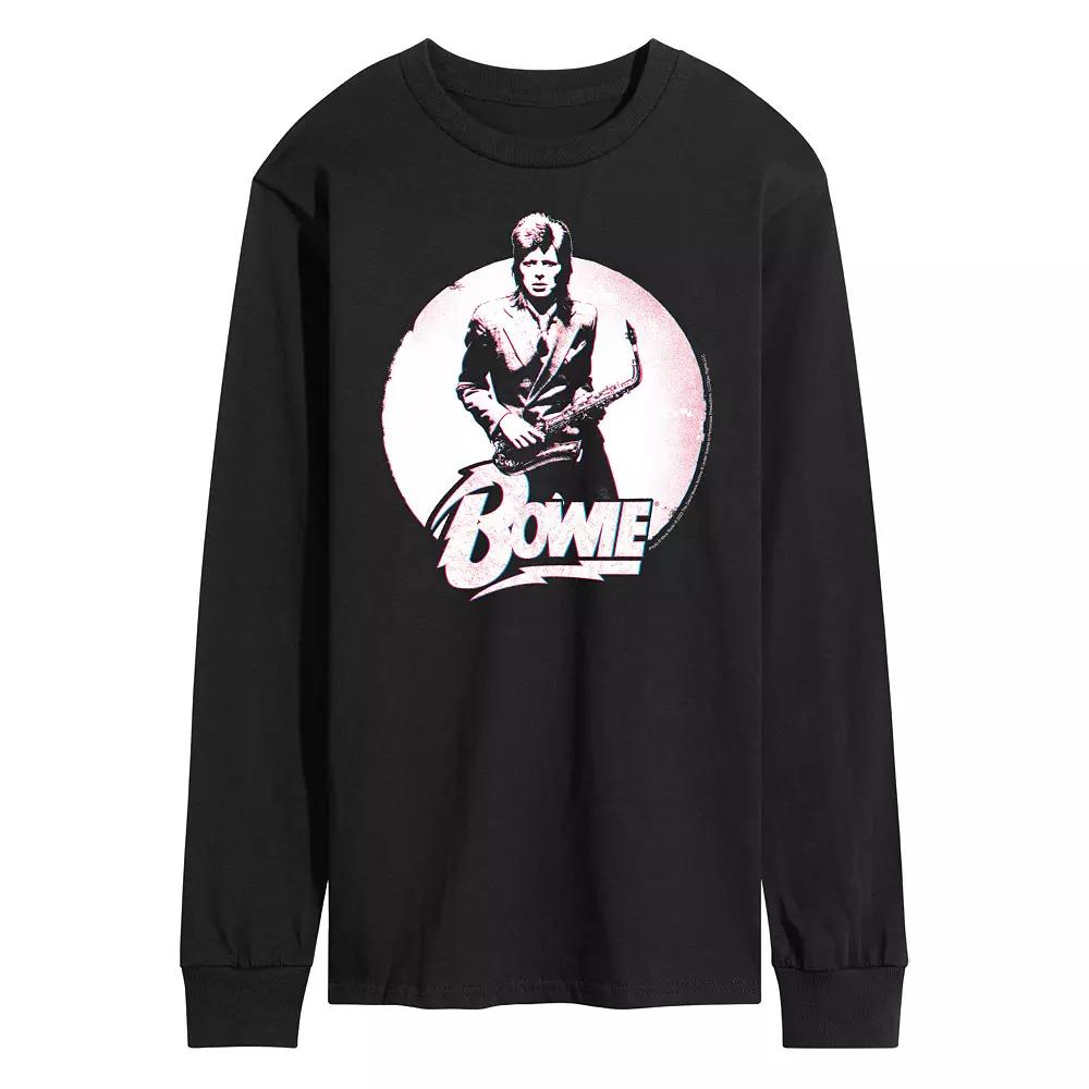 Men's David Bowie Distressed Long Sleeve Tee,  Product Image