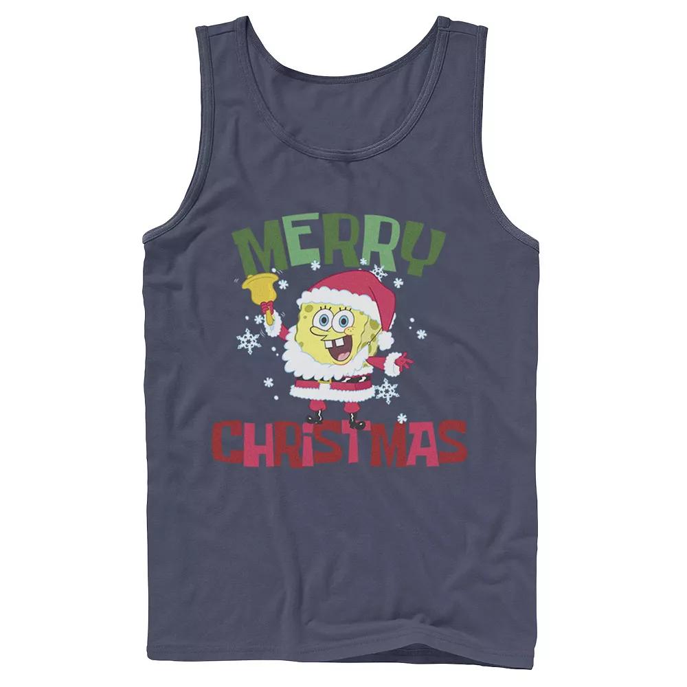 Men's Nickelodeon Spongebob Squarepants Santa Outfit Merry Christmas Graphic Tank Top,  Product Image