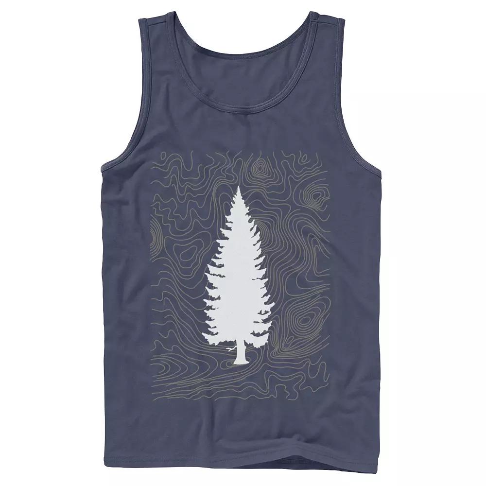 Men's Fifth Sun Tree Outline Sketched Lines Tank Top,  Product Image