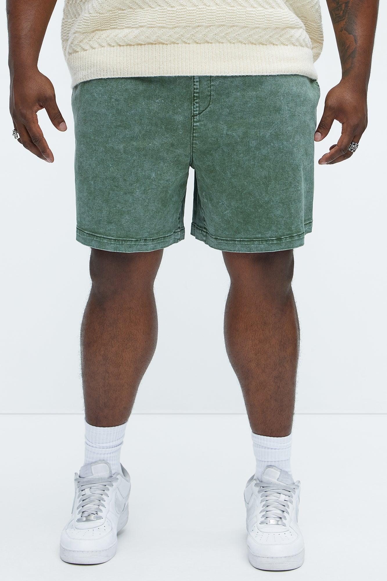 Acidwash Volley Shorts - Green Product Image