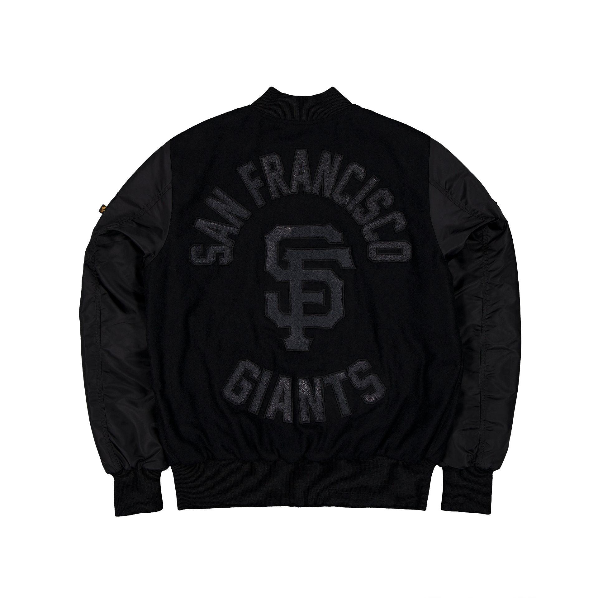 Alpha Industries x San Francisco Giants MA-1 Wool Varsity Jacket Black Male Product Image