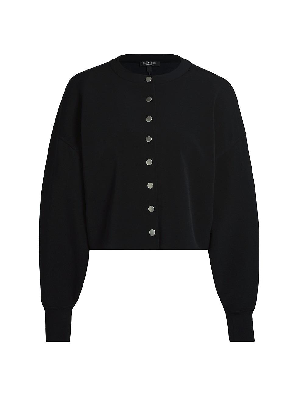 Womens Abby Scuba Crewneck Cardigan Product Image