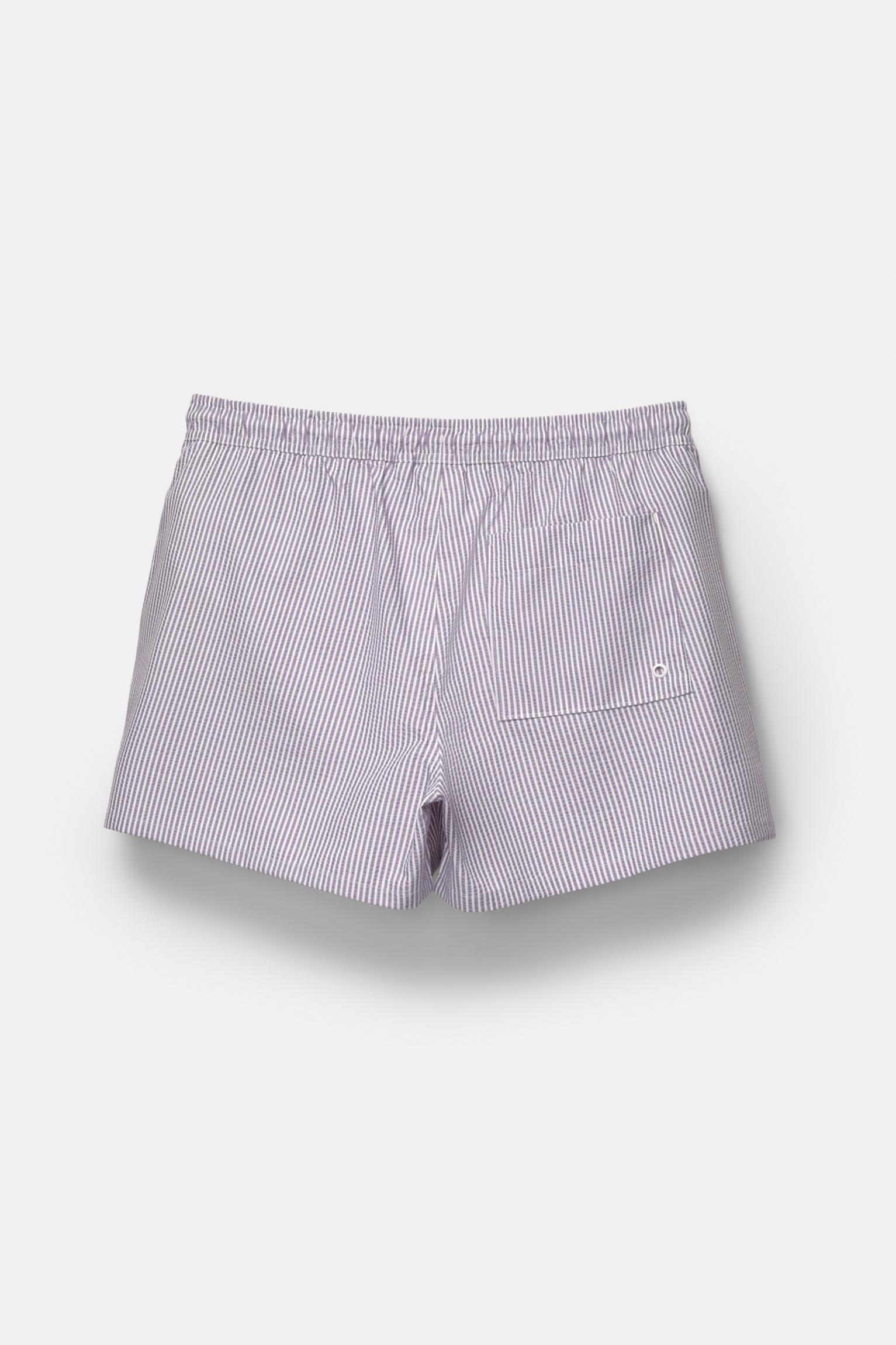 Striped seersucker swimming trunks Product Image