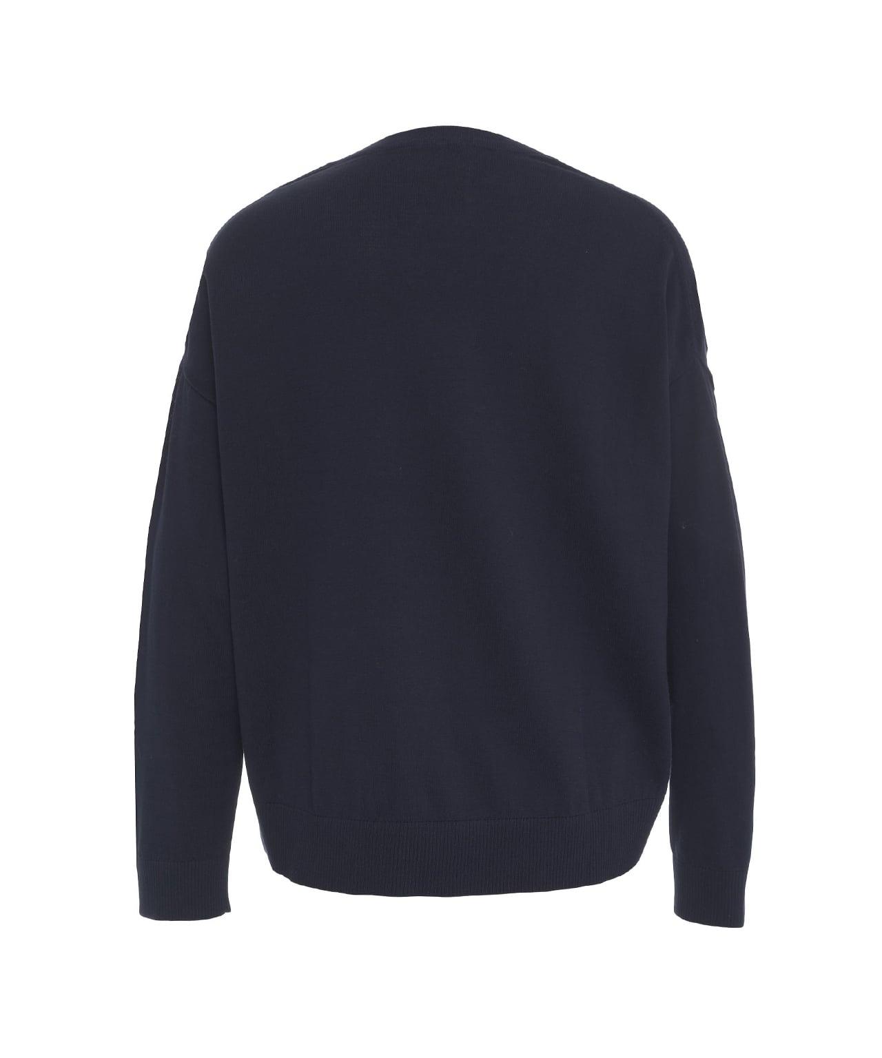 Knit pullover with V-neck Product Image