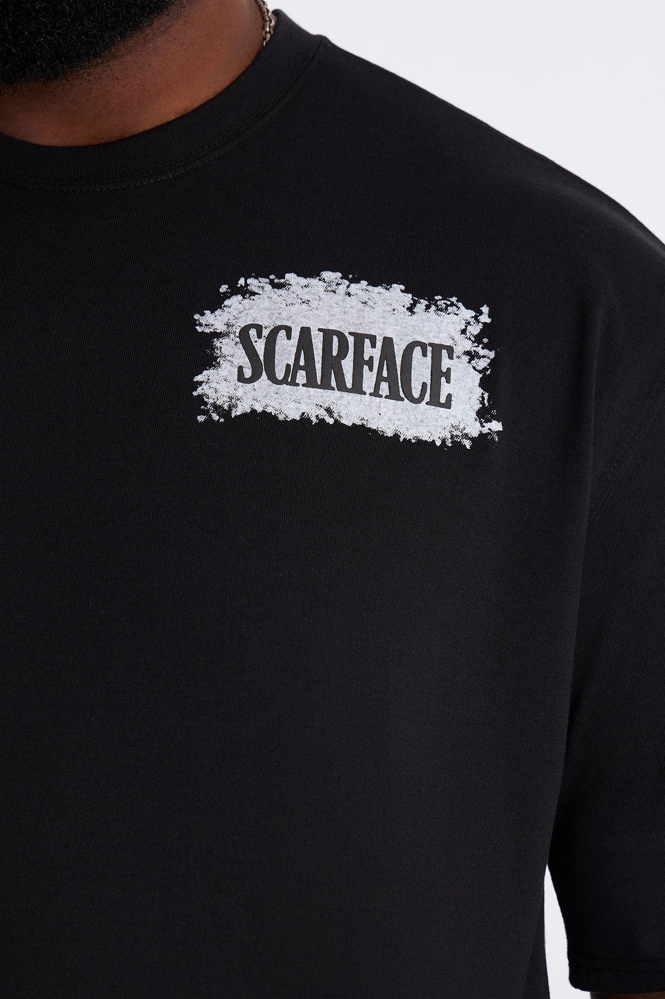 Scarface Money Power Respect Motto Short Sleeve Tee - Black Male Product Image
