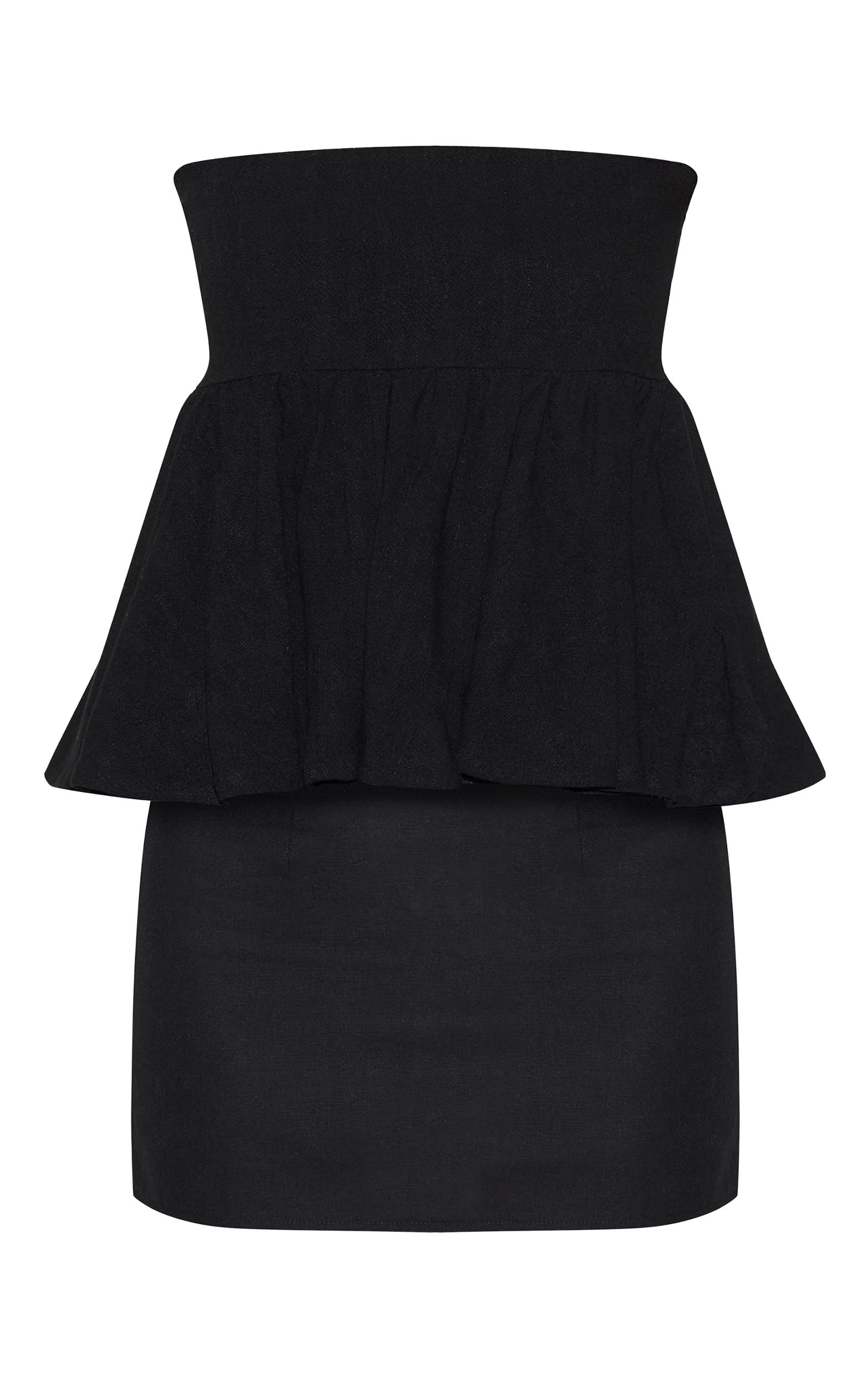 Black Linen Look Bandeau Product Image