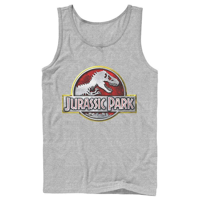 Men's Jurassic Park Chrome Logo Tank Top,  Product Image