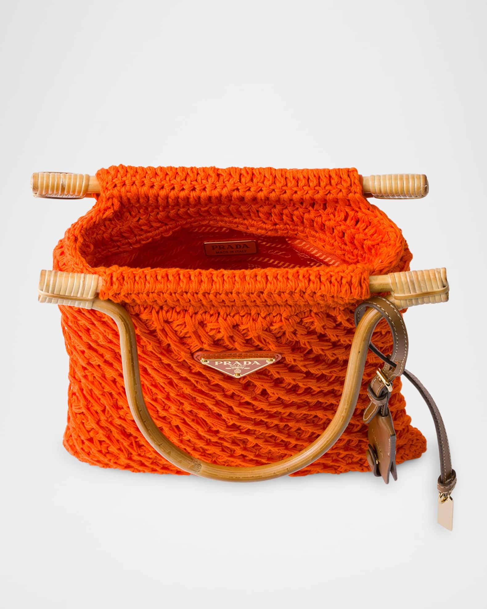 Cotton Crochet Mini Top-Handle Bag Product Image