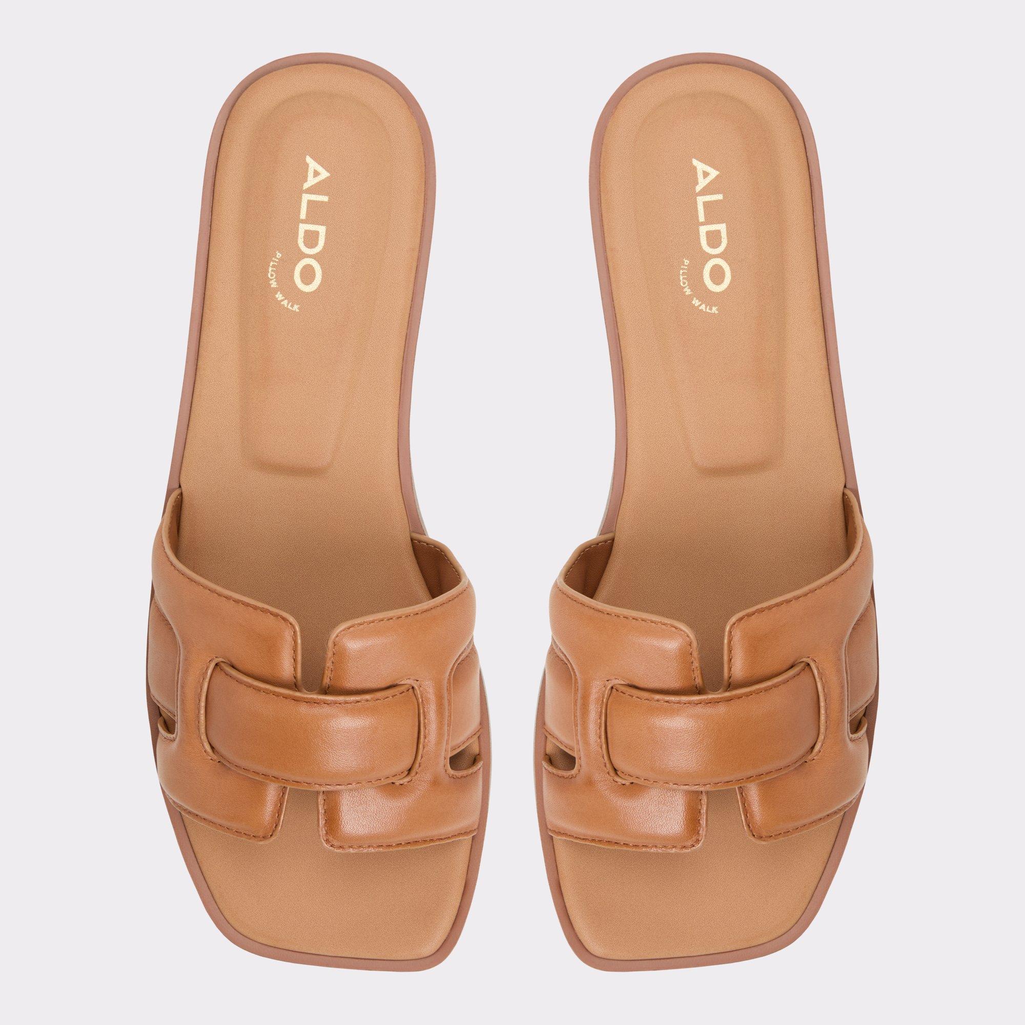 Eleny Medium Brown Women's Flat Sandals | ALDO US Product Image