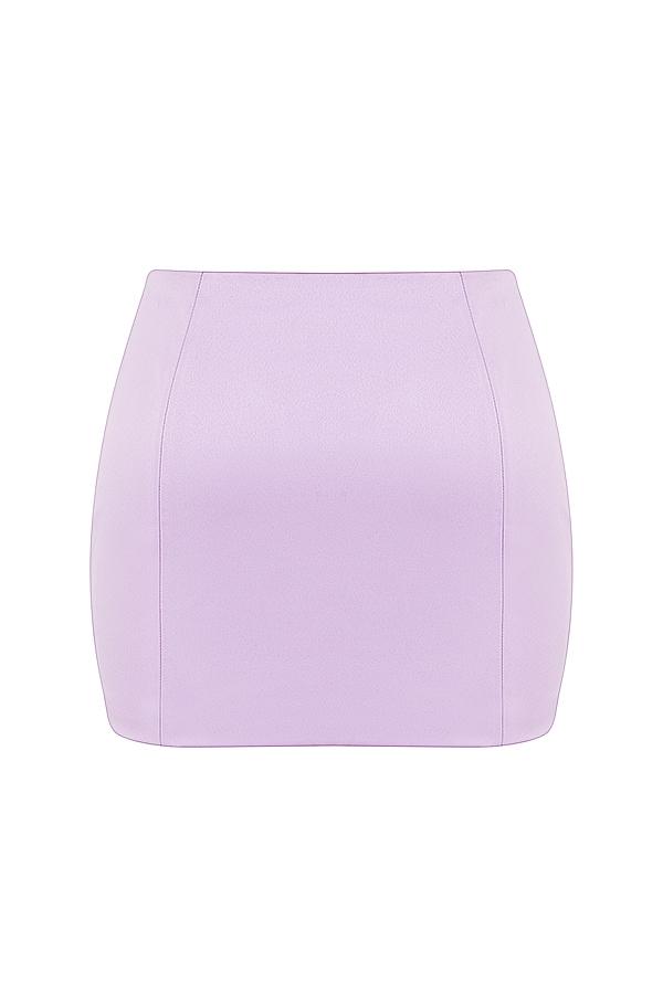Elodie  orchid satin mini skirt - sale Product Image