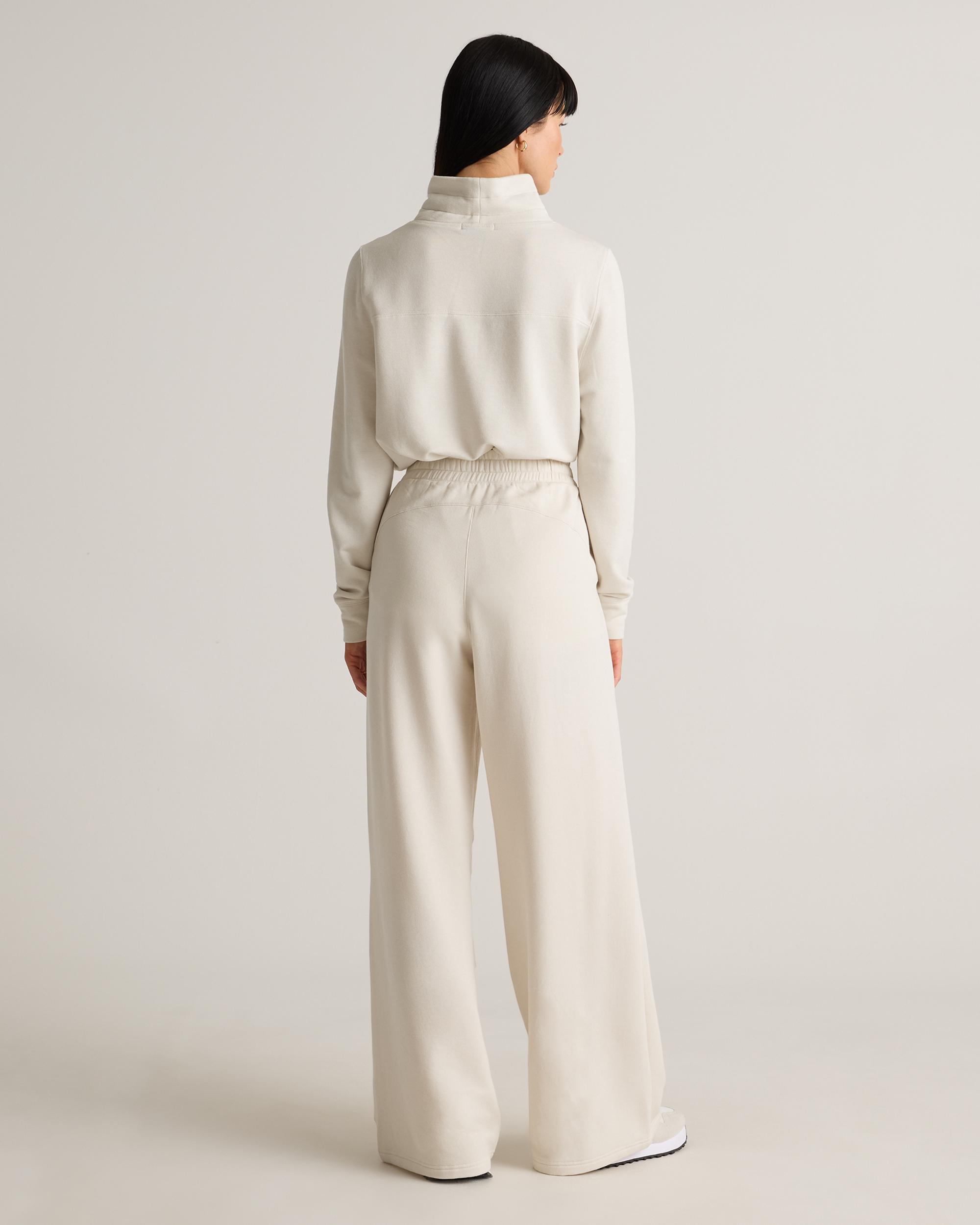 Quince | Women's SuperSoft Fleece Wide Leg Pants Lenzing Modal Product Image