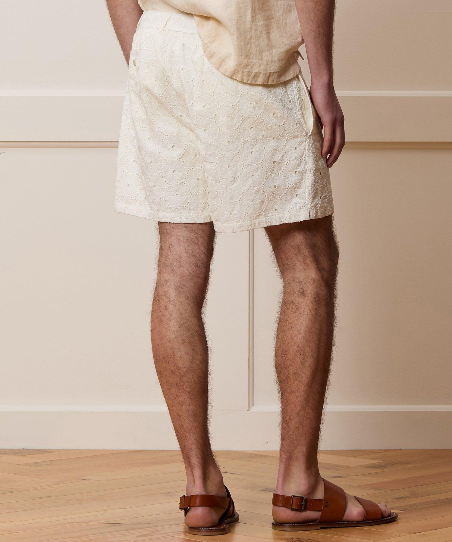 5" Embroidered Cotton Beachcomber Short Product Image