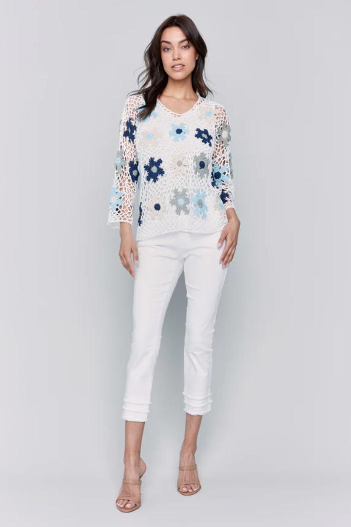 Handcrafted Floral Crochet Top Product Image