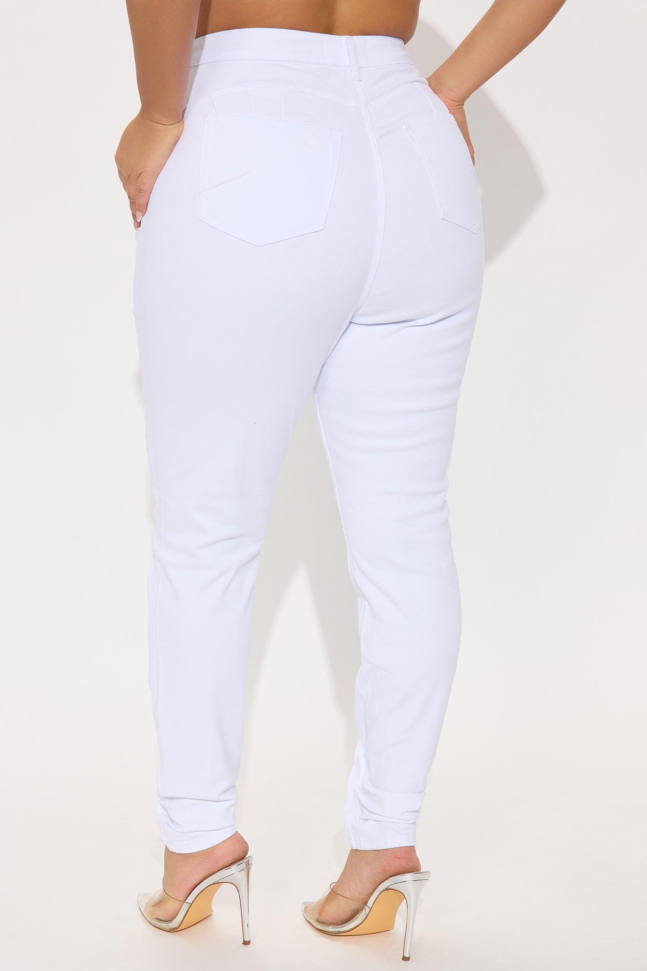 Tall Salem Sculpting Distressed High Rise Stretch Skinny Jeans - White Female Product Image