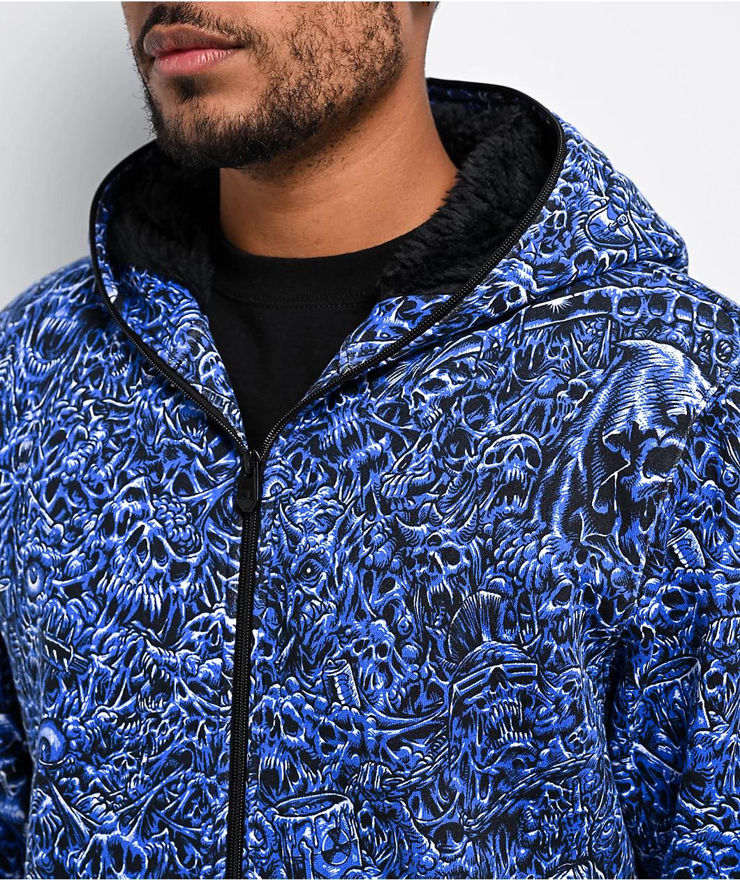 Lurking Class by Sketchy Tank x Matt Stikker Body Bag Blue Zip Hoodie Product Image