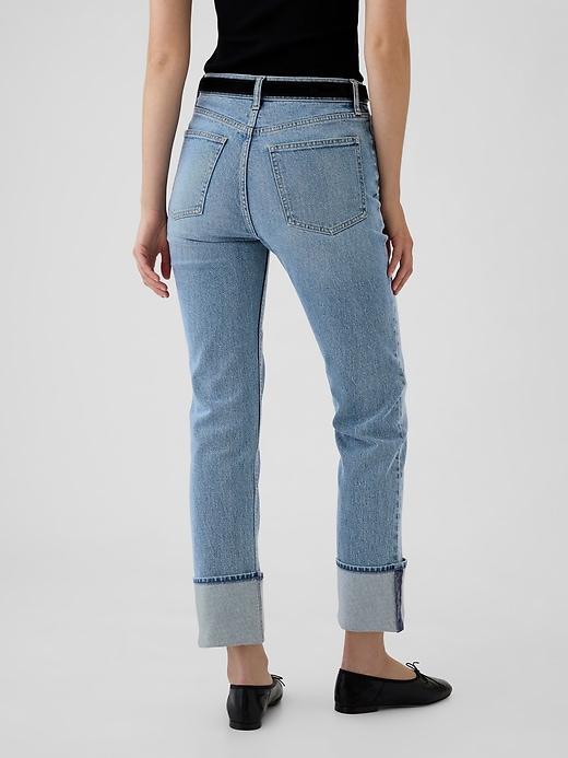 High Rise Studded '90s Straight Jeans Product Image