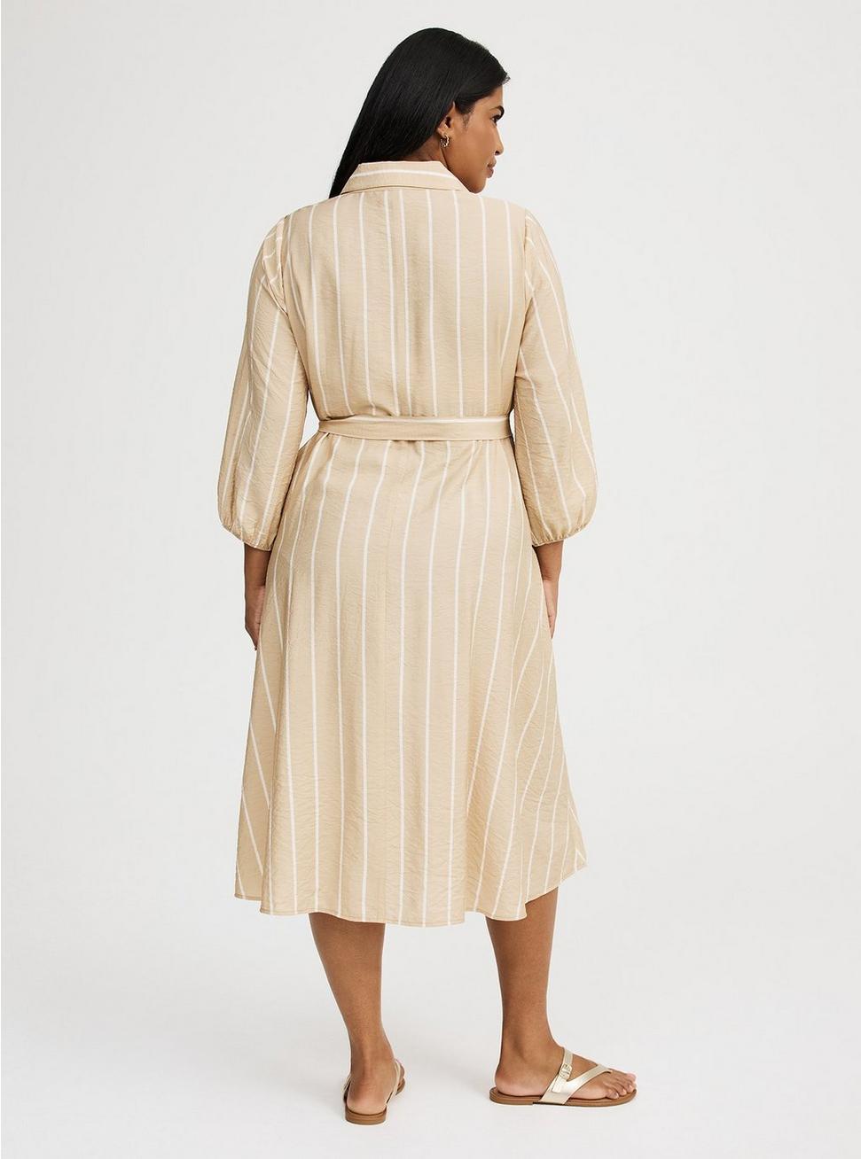 Collared Tie-Front Shirt Dress Product Image