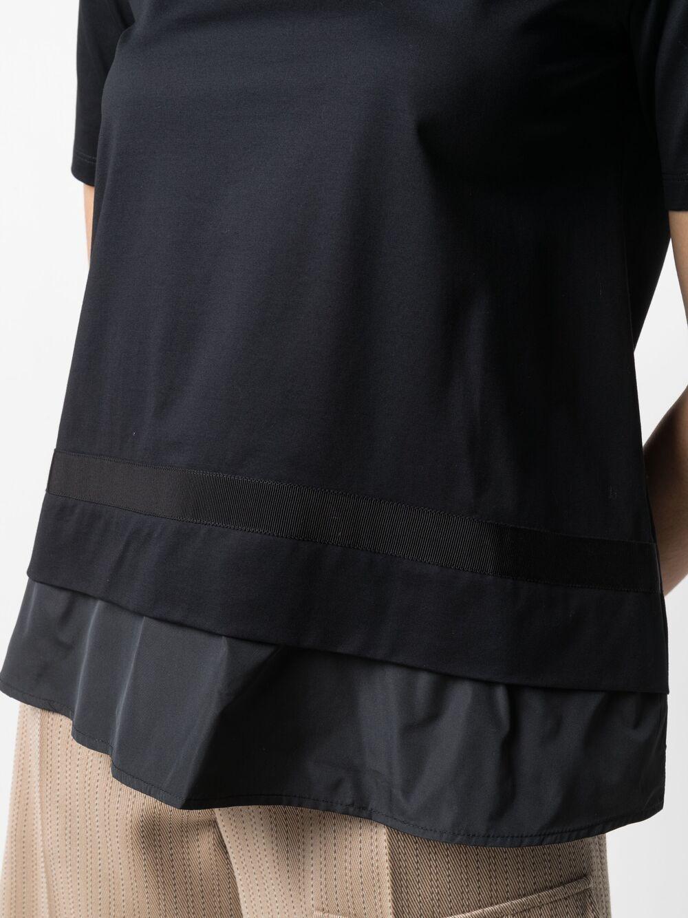 layered short-sleeve cotton top  Product Image