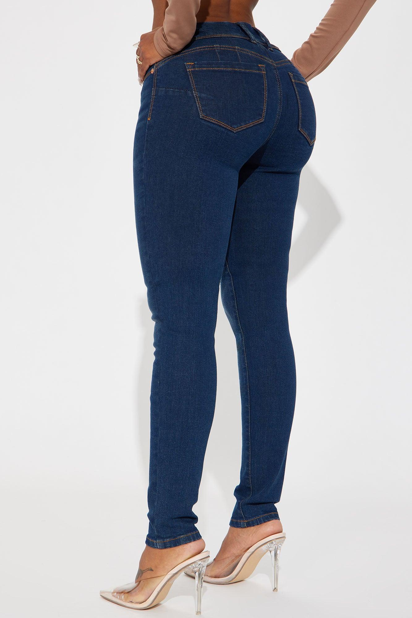 I'm A Star Booty Lifting Stretch Skinny Jeans - Dark Wash Product Image