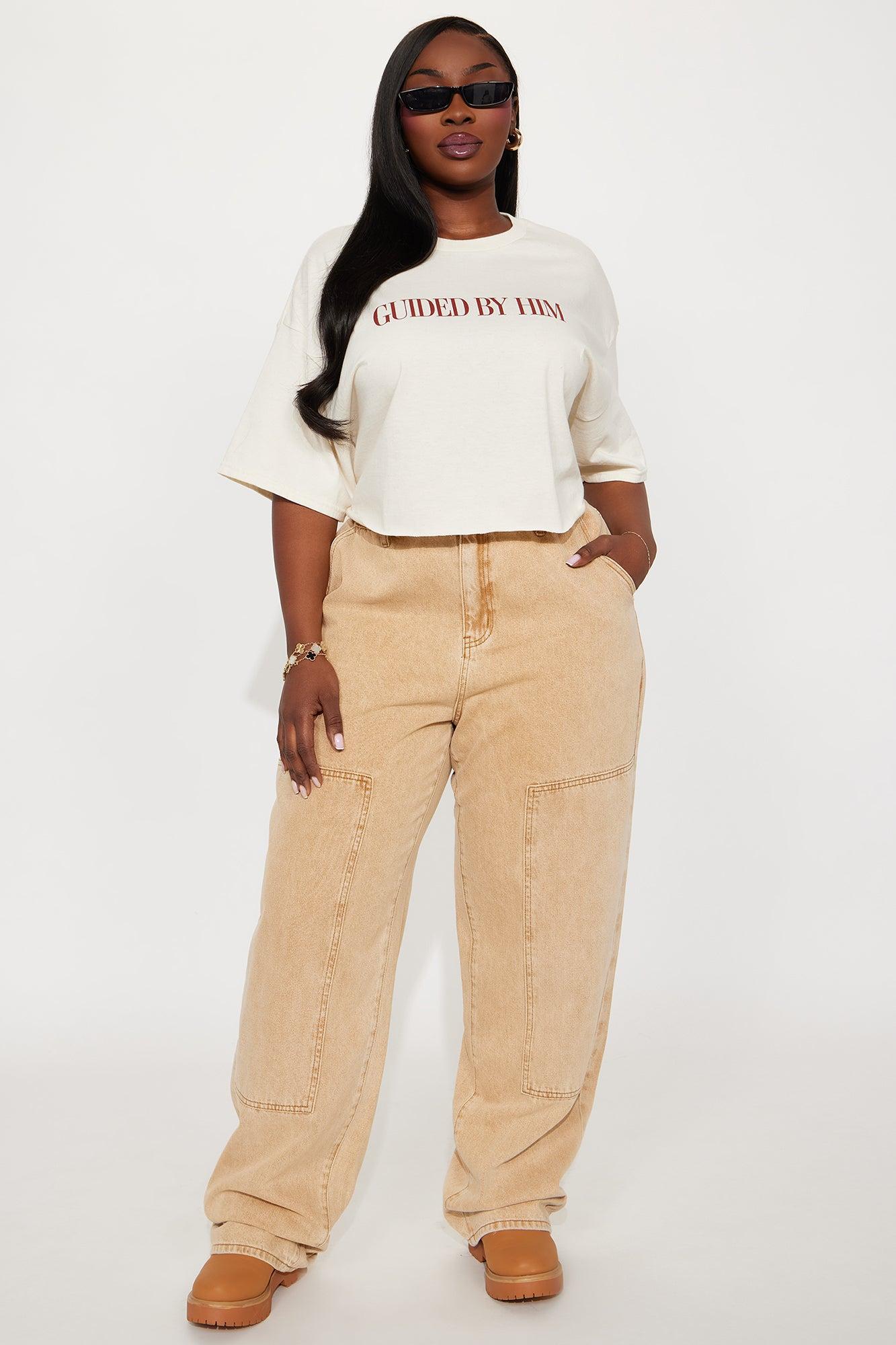 Remi Wide Leg Jogger - Khaki Female Product Image