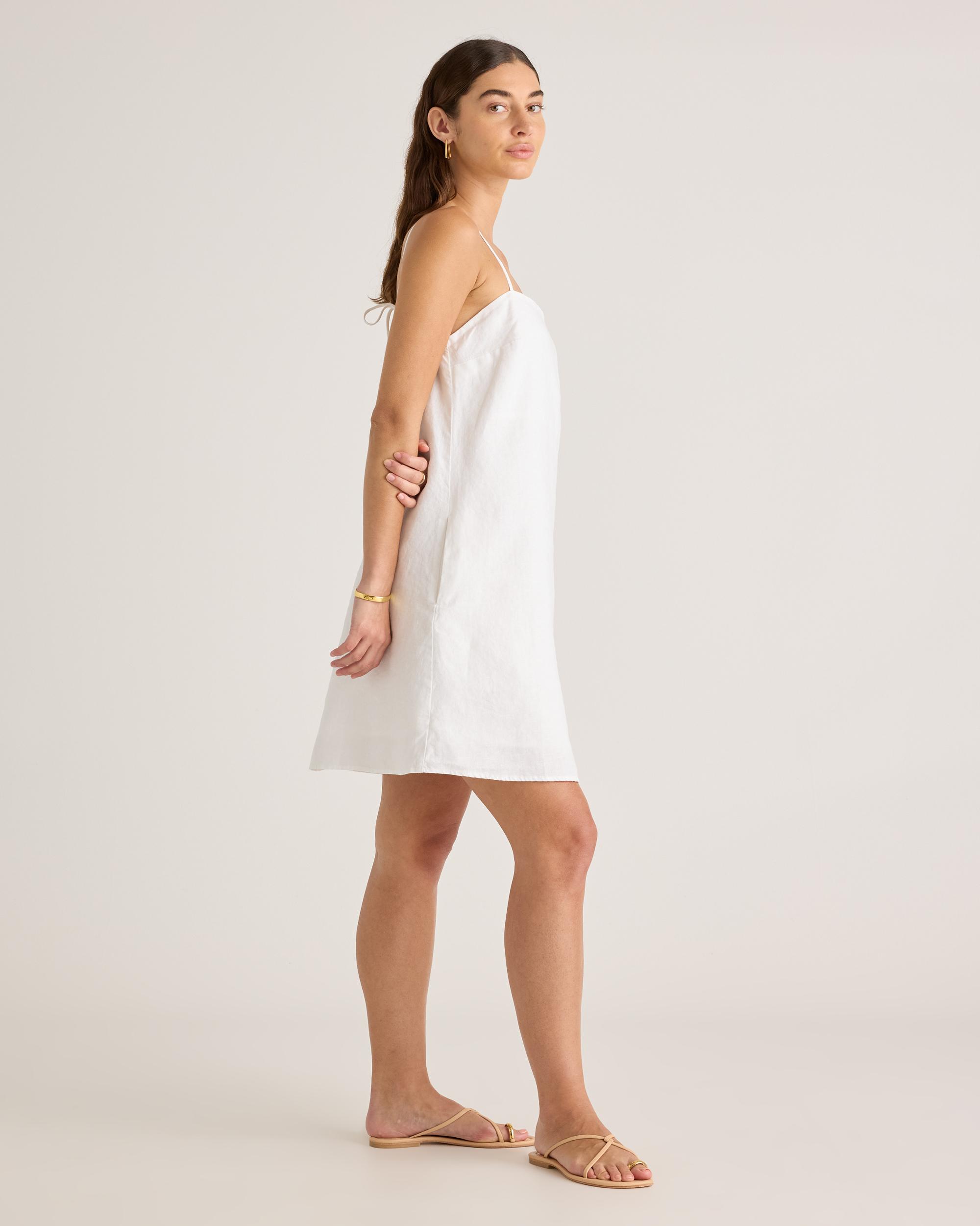 Quince | Women's 100% European Linen Spaghetti Strap Mini Dress Product Image
