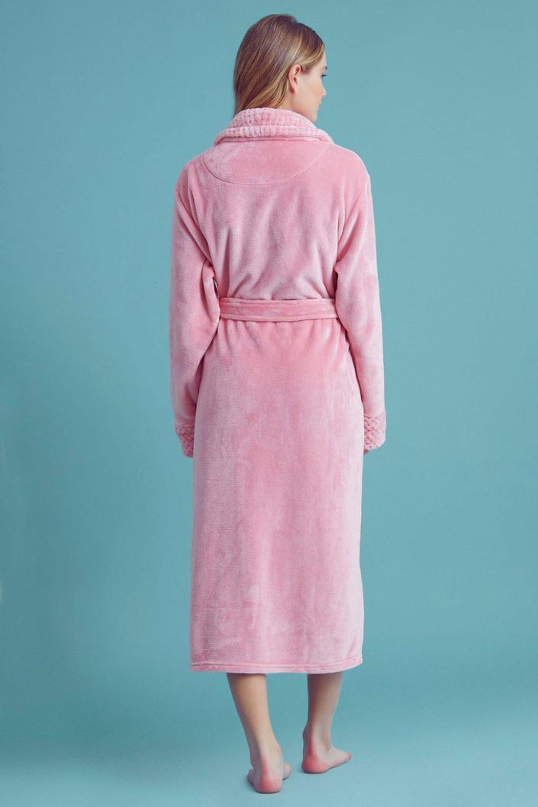 Bubblegum Plush Shawl Collar Robe Product Image