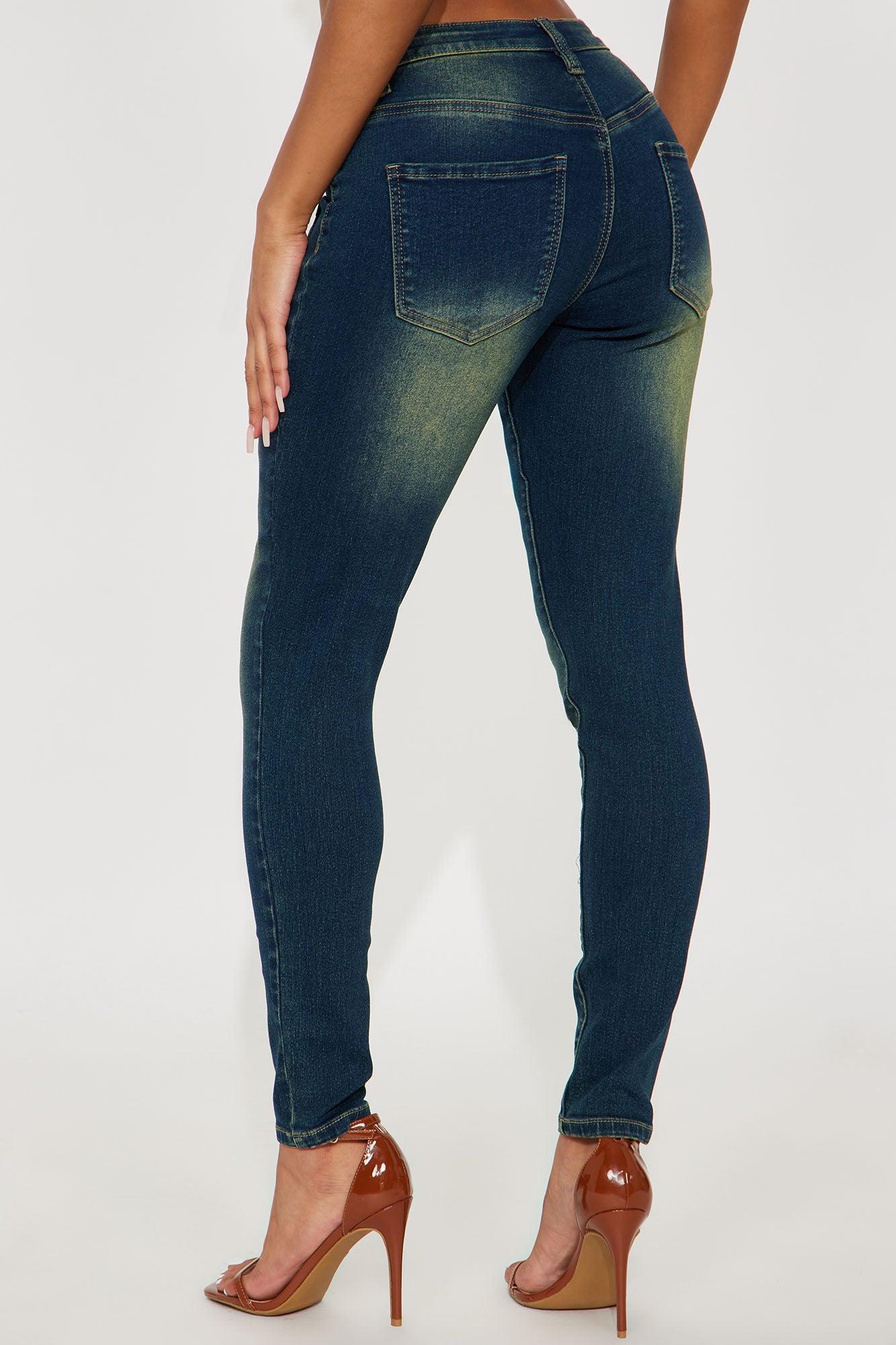 Hot Stuff Low Rise Tinted Skinny Jeans - Vintage Wash Female Product Image