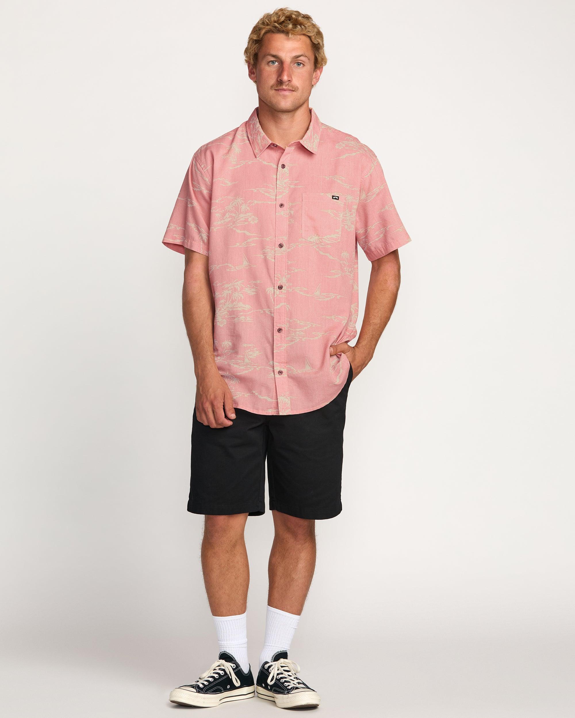 Sundays Short Sleeve Shirt - Dust Red Male Product Image
