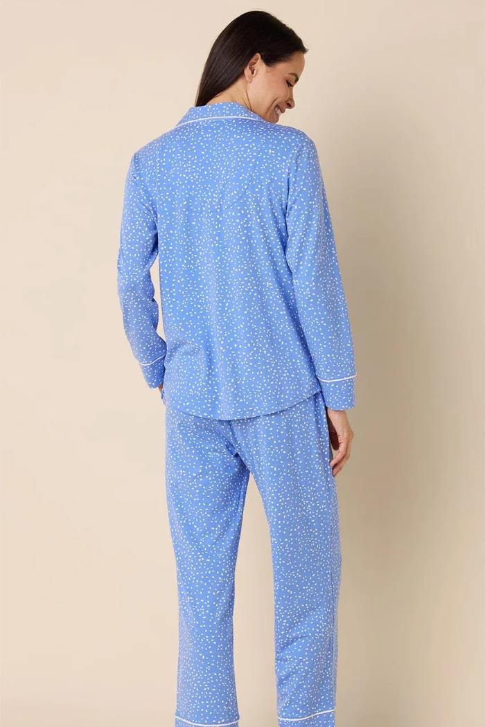 Confetti Dot - Provence Pima Knit Long-Sleeved Pajama Product Image