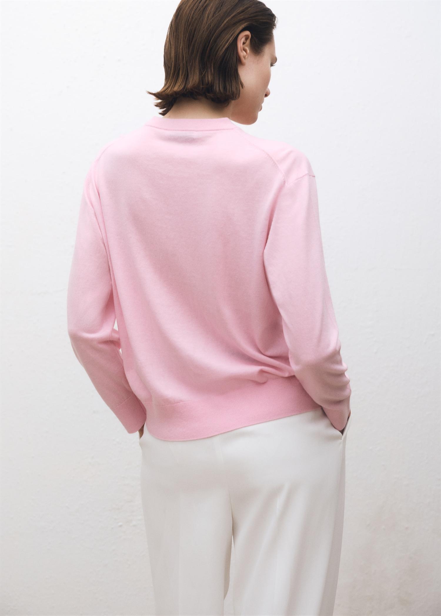 Wool-blend round-neck sweater - Women | MANGO USA Product Image