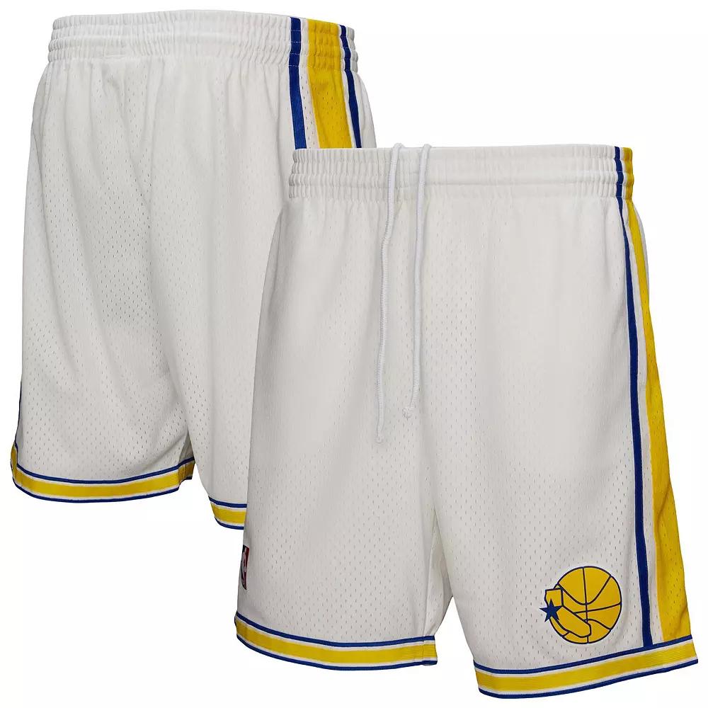 Men's Mitchell & Ness  White Golden State Warriors Authentic Shorts, Size: Medium Product Image