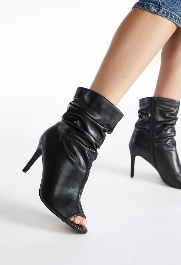 JustFab Margaux Platform Loafer Pump Womens Black/ White Size 8.5 Product Image