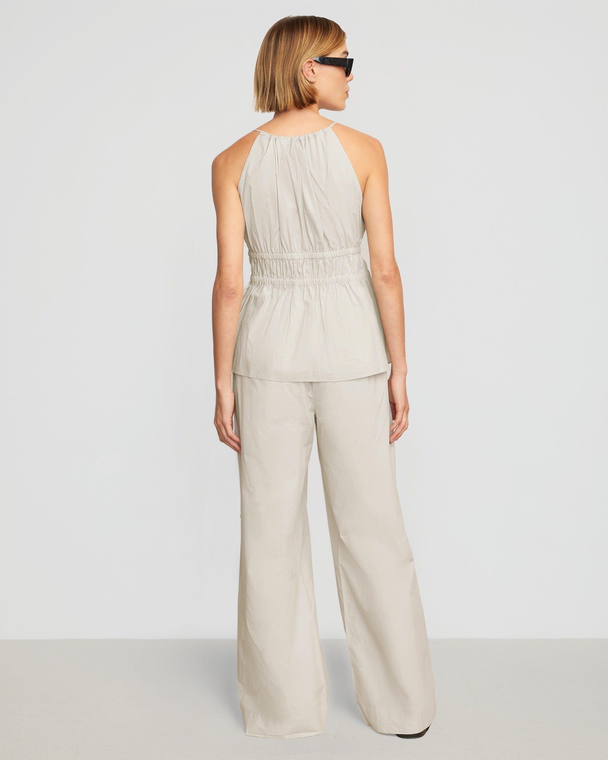 Paula Smocked-Waist Organic Cotton Pant Product Image