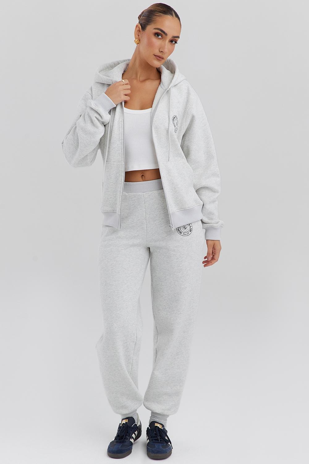 Coast  light grey marl fleece back jogging trousers Product Image