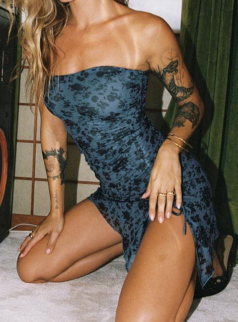 Donelli Mini Dress Navy / Black Floral Product Image