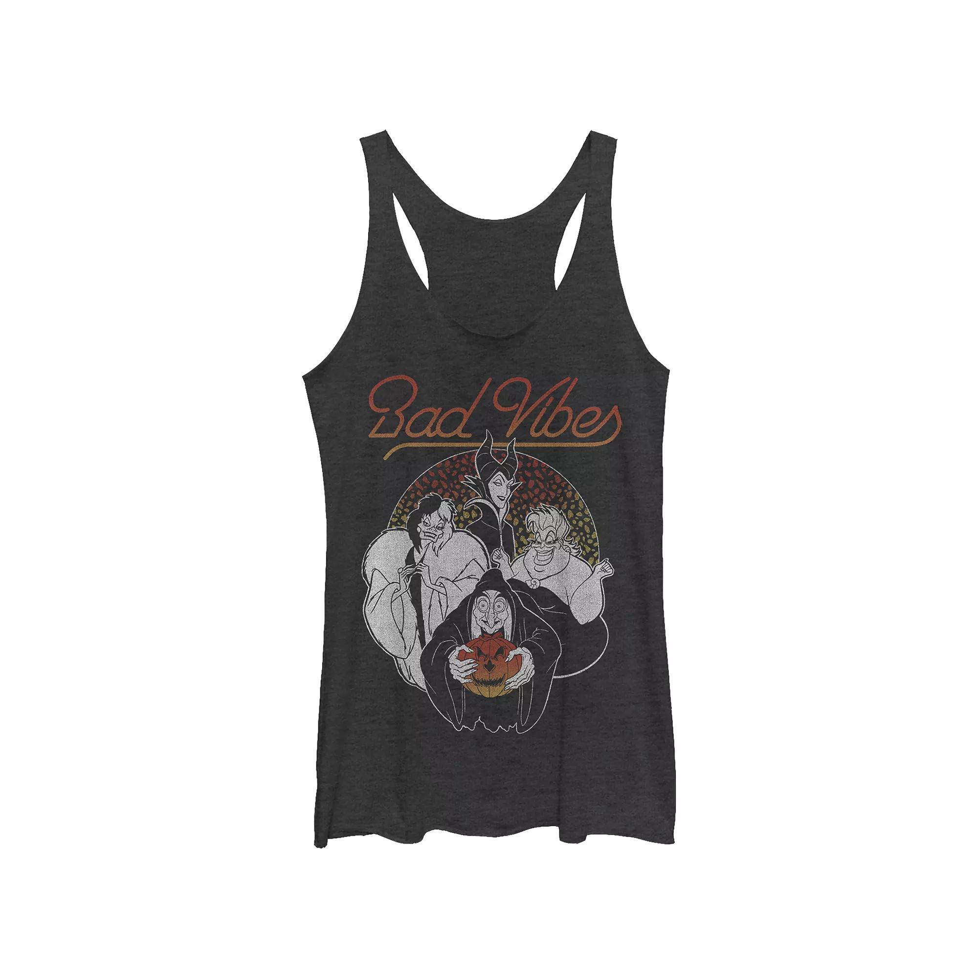 Disney Villains Bad Vibes Halloween Juniors' Racerback Tank Top, Girl's,  Product Image