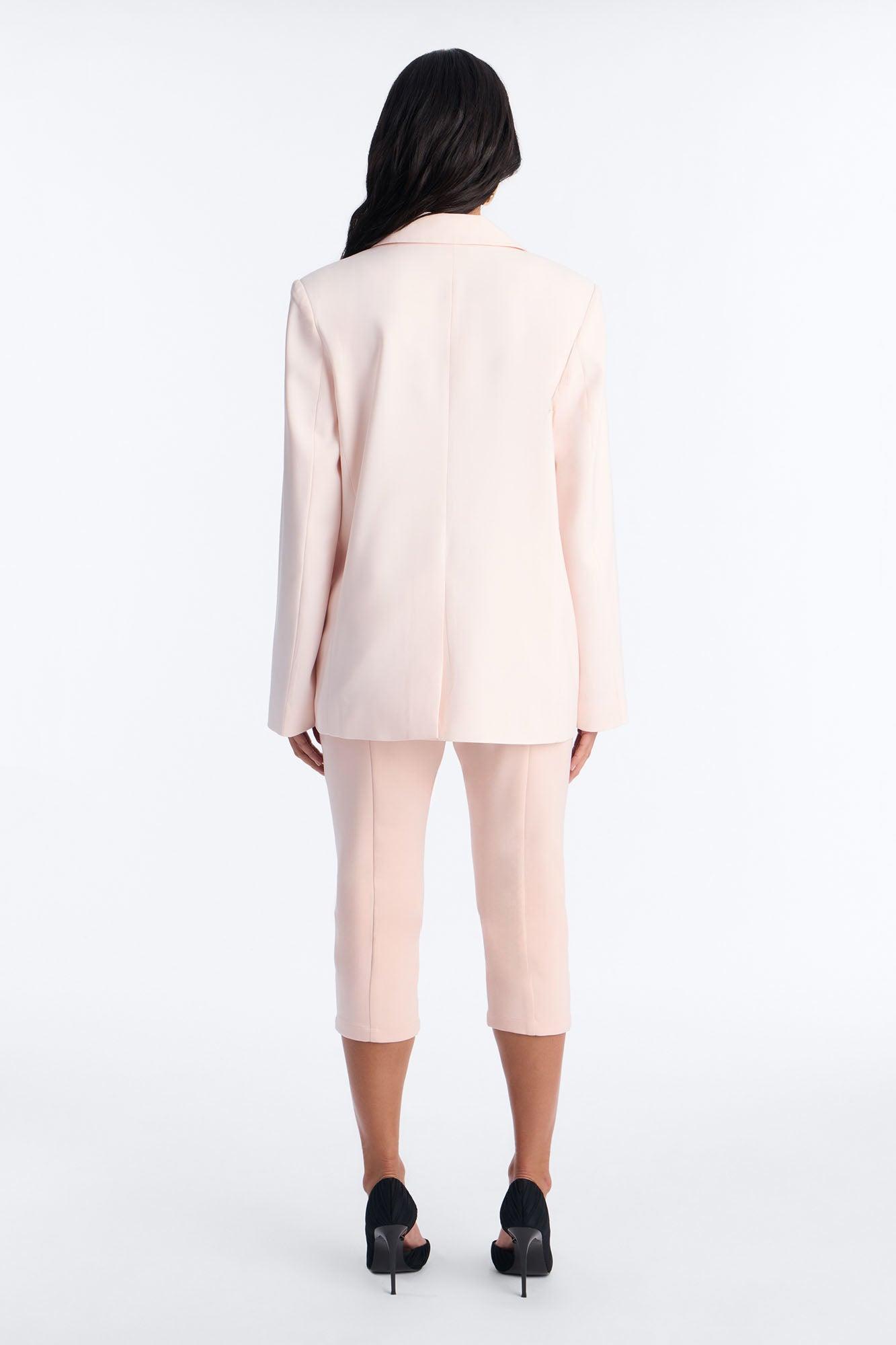 City Affair Blazer Capri Set - Light Pink Female Product Image