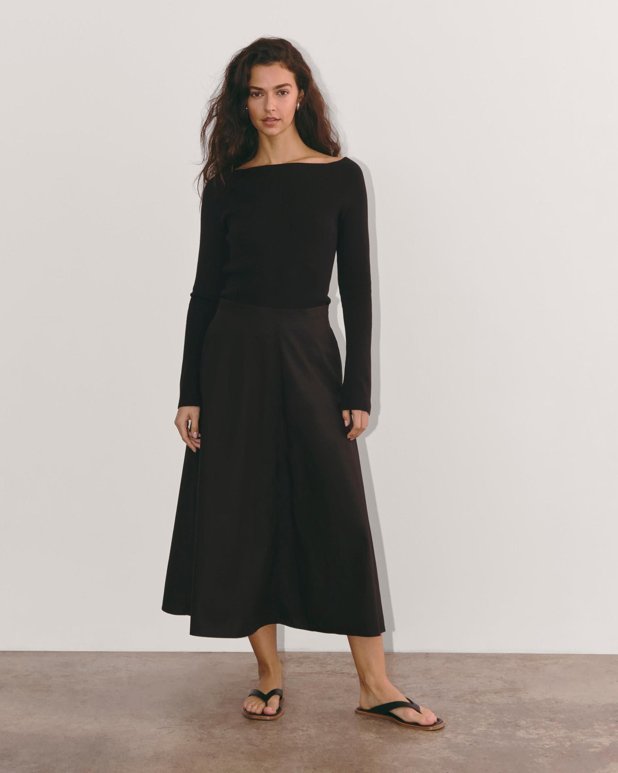 Womens Midi Skirt in Ultrasoft Cotton by Everlane Product Image