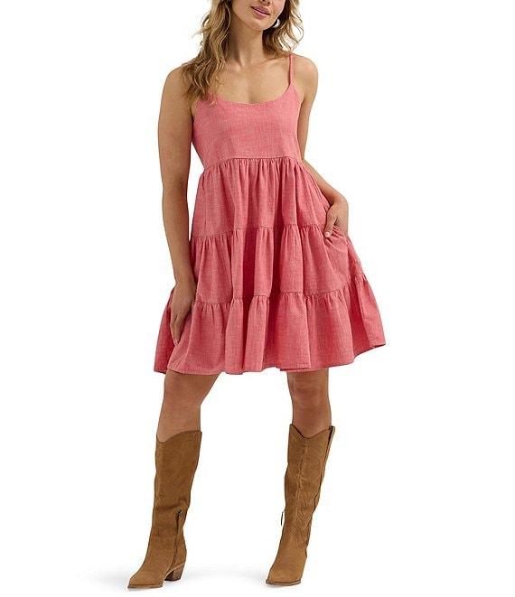 Wrangler® Retro® Americana Sleeveless Tiered Minidress Product Image