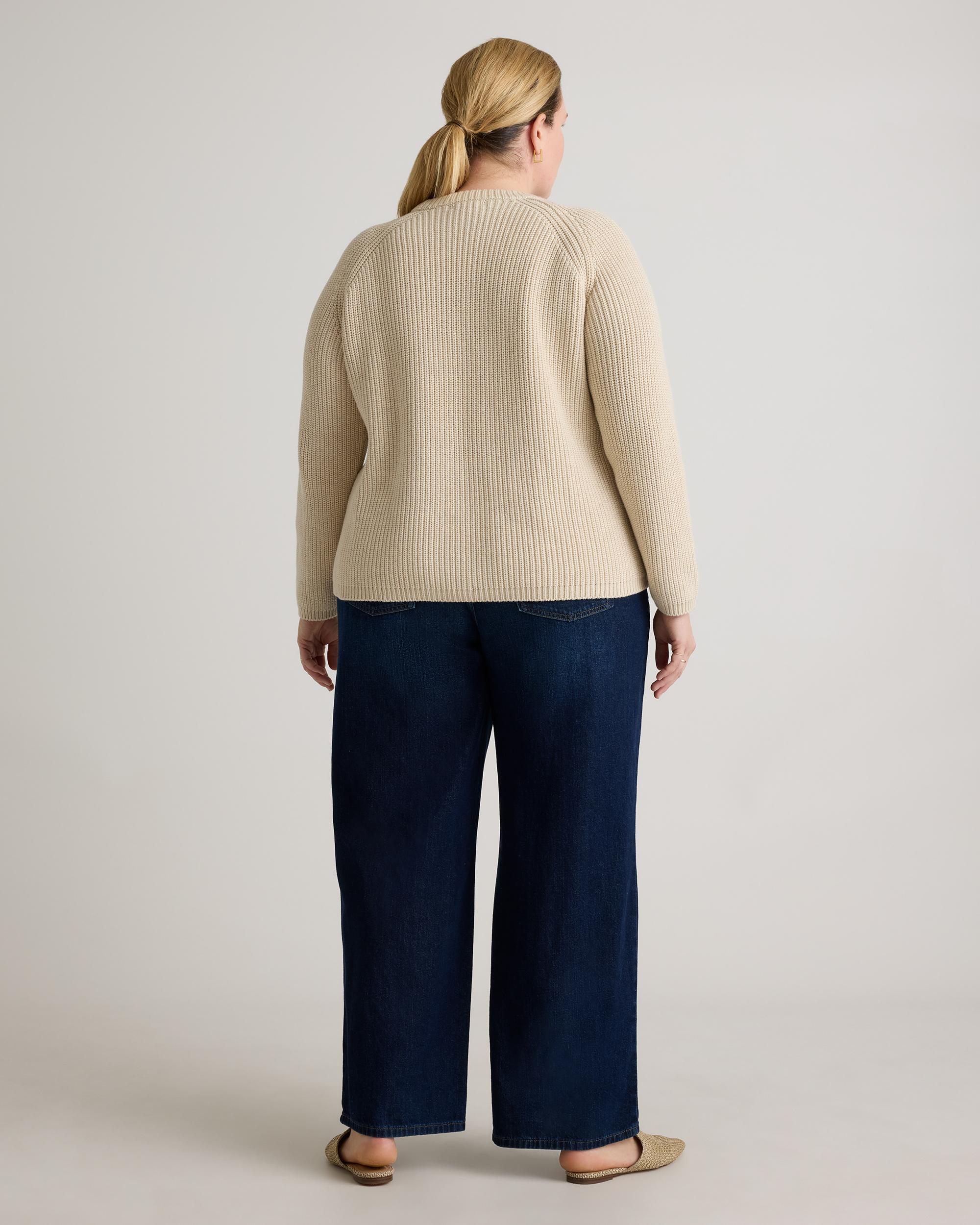 Quince | Women's Fisherman Crew Sweater Organic Cotton Product Image