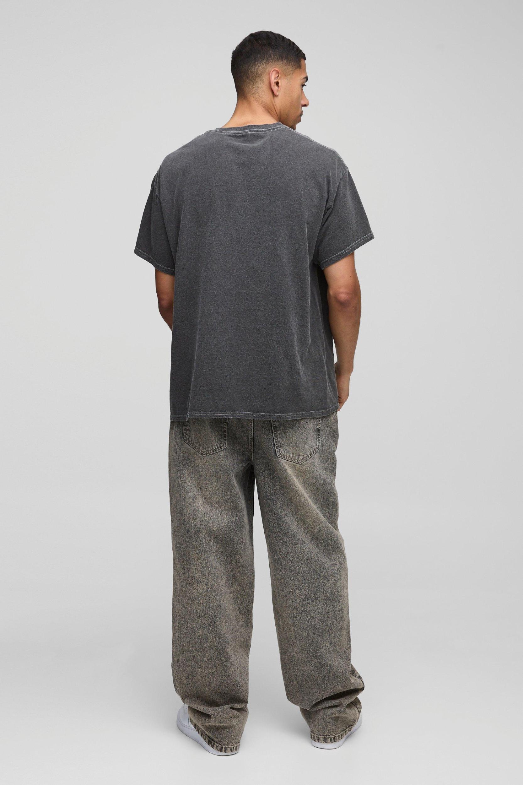 Oversized Fender License Washed T-Shirt | boohooMAN USA Product Image