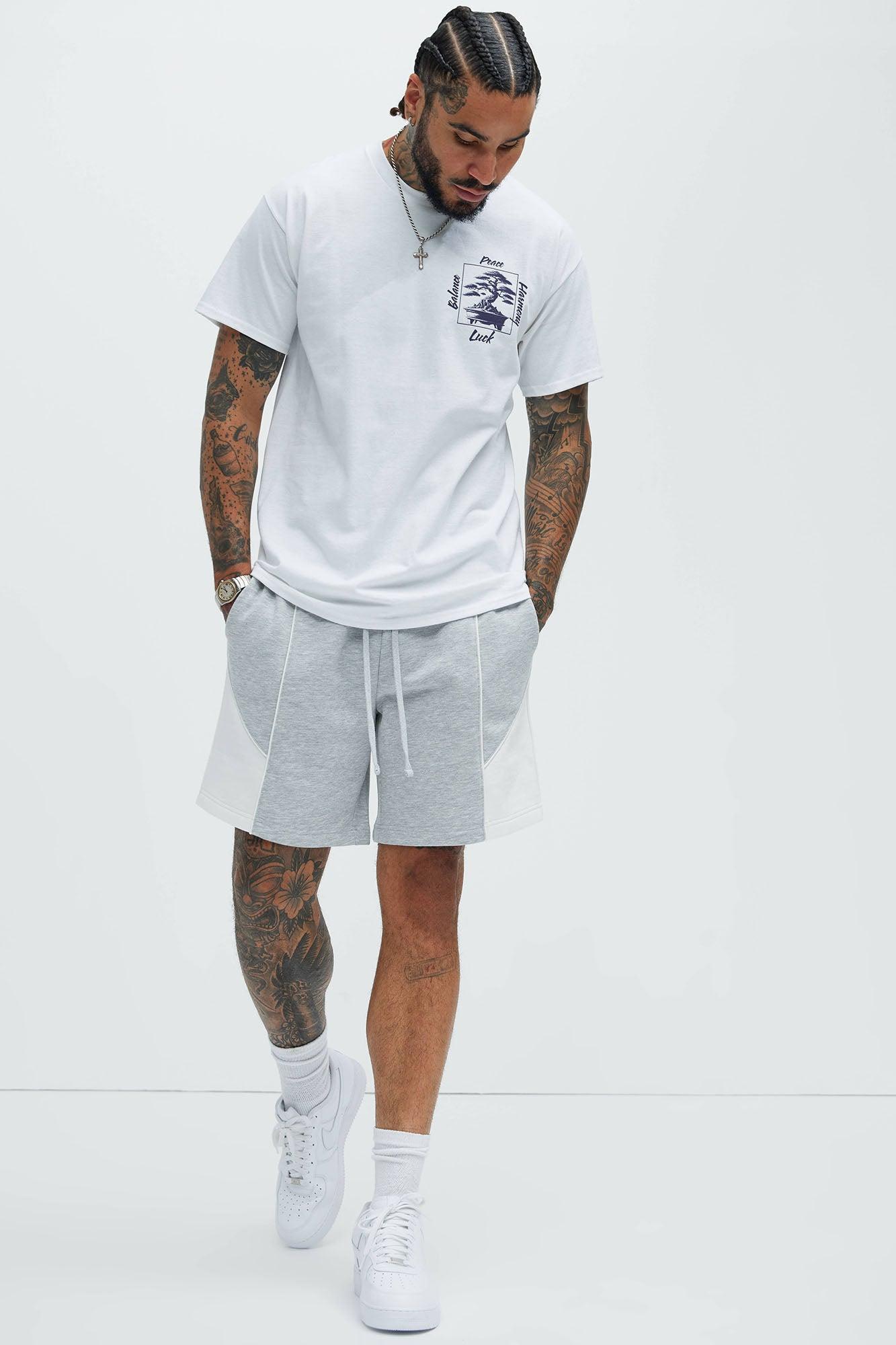 Tyson Pick Me Up Relaxed Shorts - Heather Grey Product Image