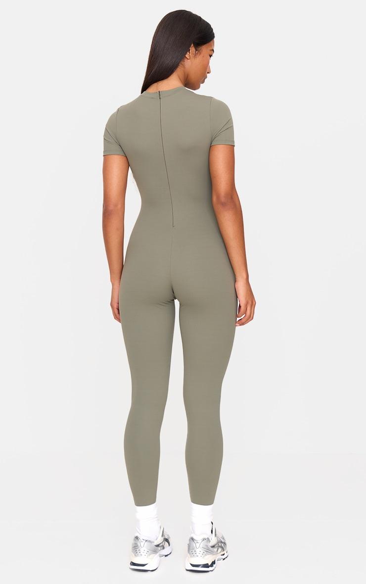 Olive Ultimate Sculpt Short Sleeved Unitard Product Image