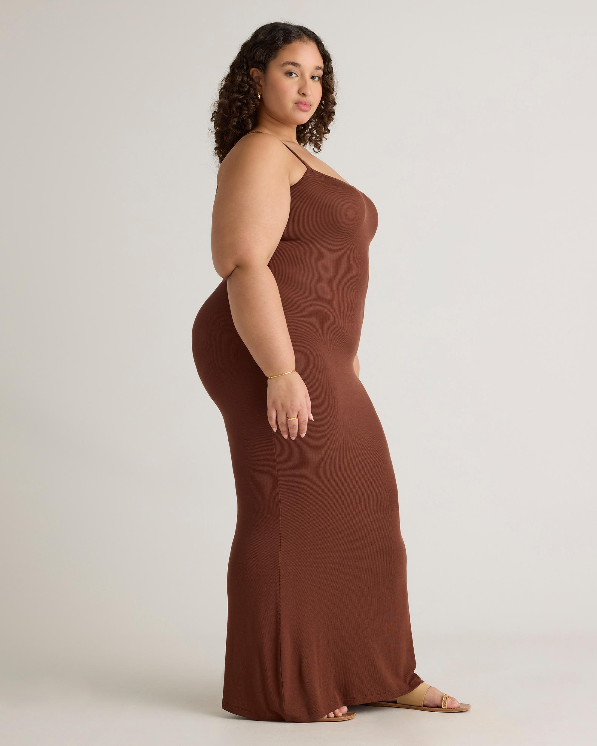 Quince | Women's Tencel Rib Knit Maxi Slip Dress Cotton/Modal Product Image