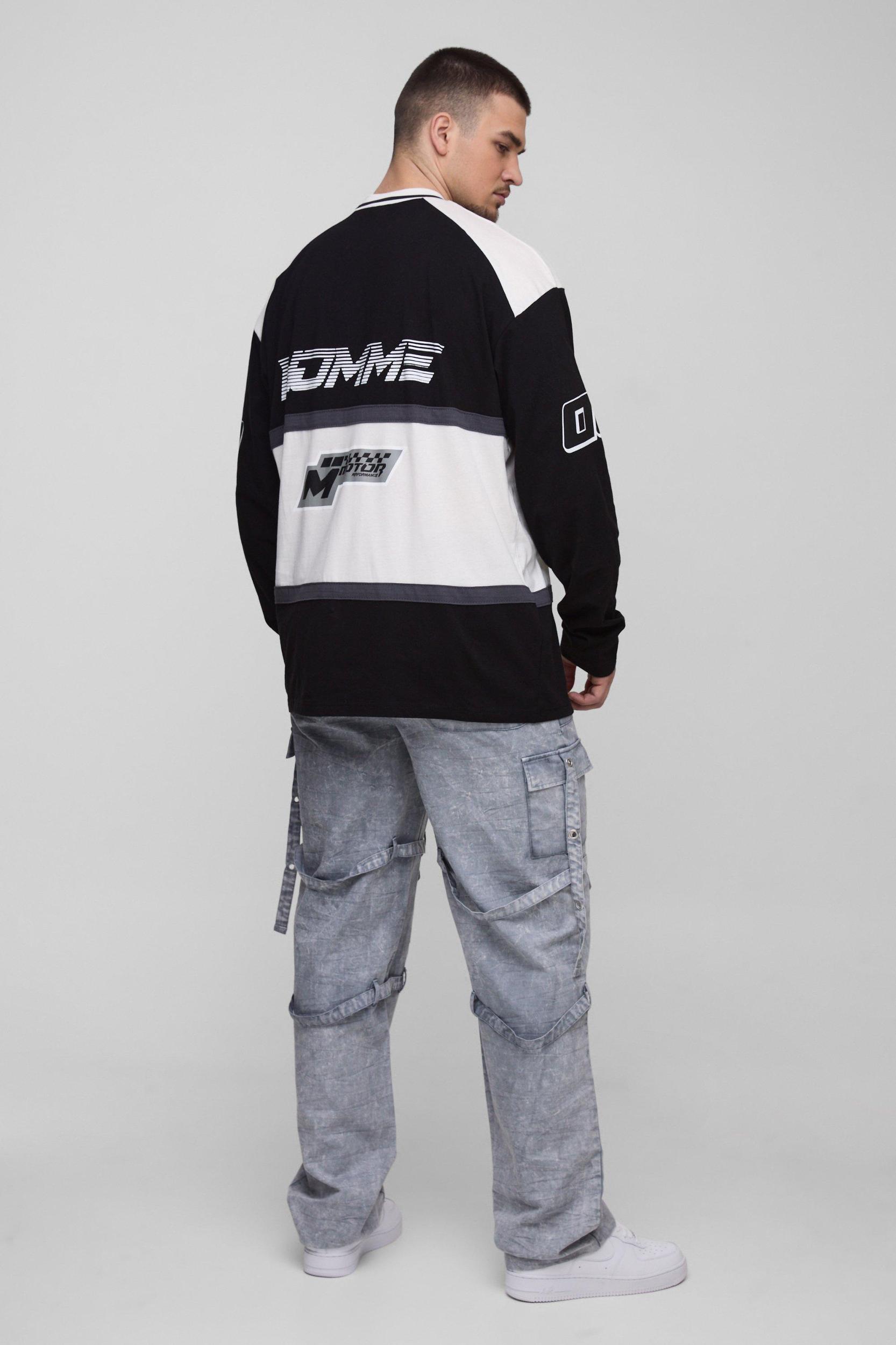 Tall Acid Wash Strappy Relaxed Fit Cargo Pants | boohooMAN USA Product Image