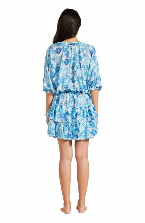Vilebrequin Women's Tahiti Flowers Ruffles Mini Dress in Blanc at Nordstrom, Size X-Large Product Image