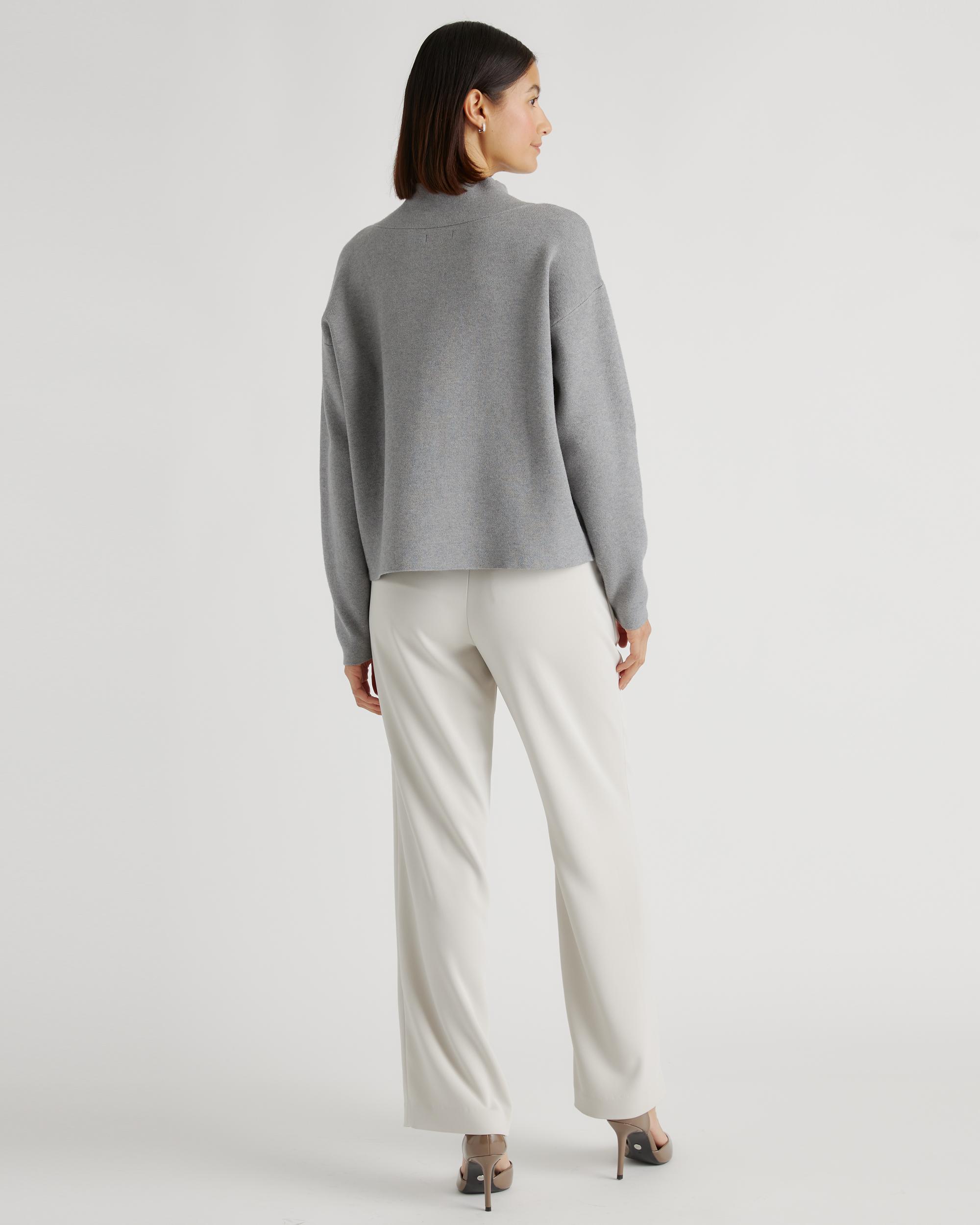 Quince | Women's Eco-Knit Milano Stitch Mock Neck Pullover Size XL, Viscose Product Image