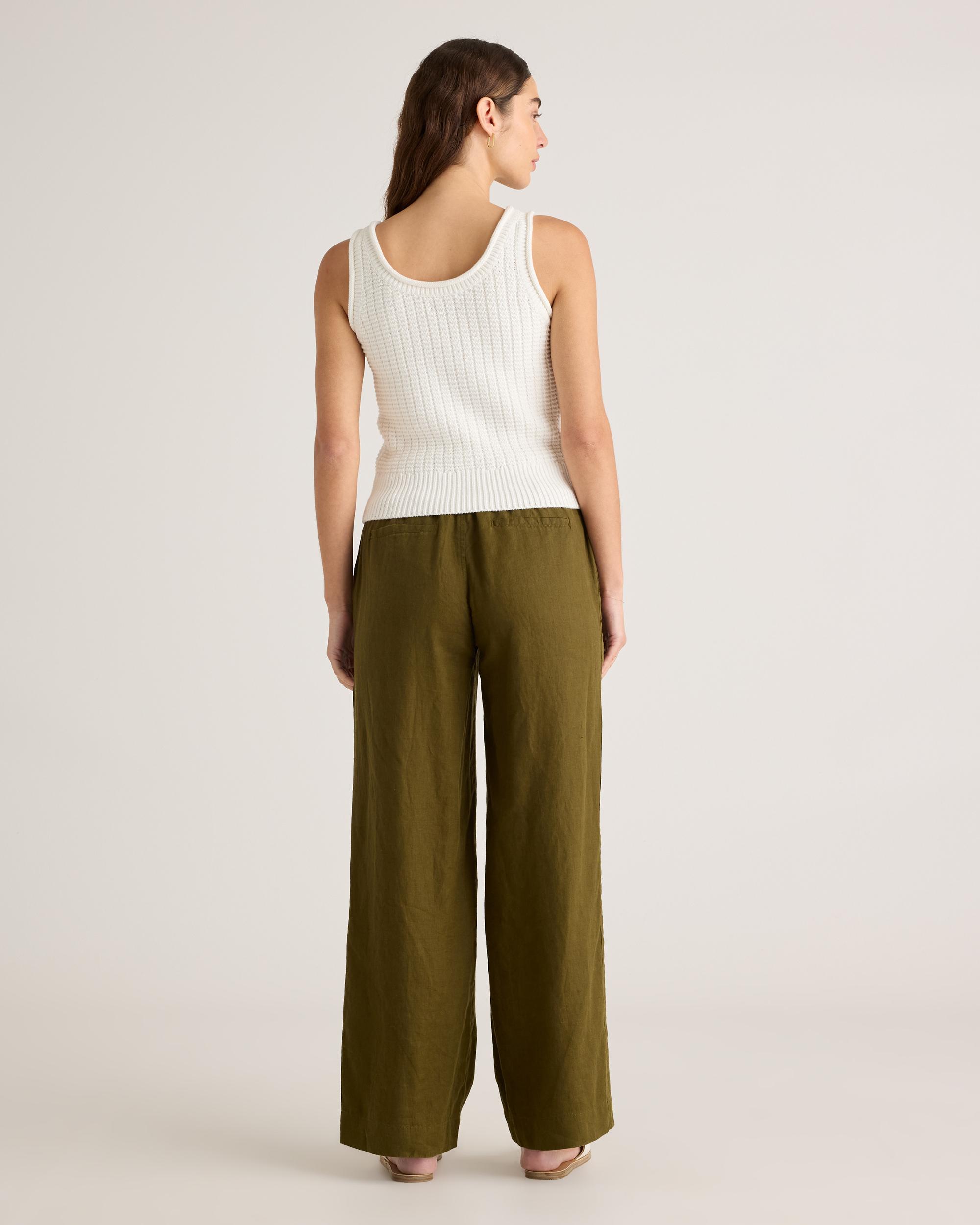 Quince | Women's Waffle Cropped Sweater Tank Top Organic Cotton Product Image