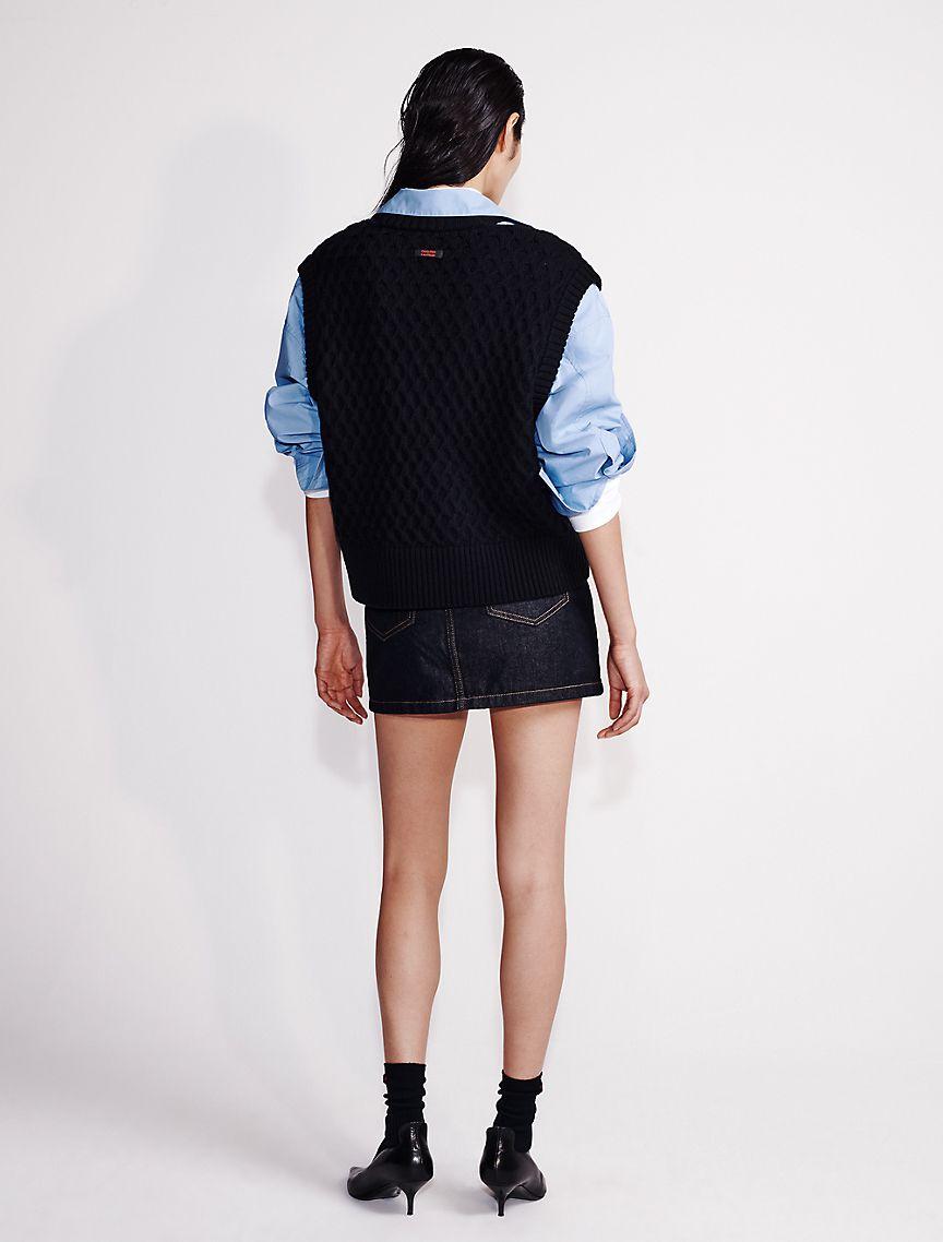 Poplin Woven Cropped Button-Down Shirt Product Image