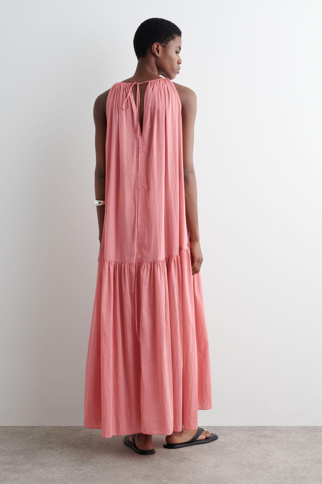 GATHERED HALTERNECK MAXI DRESS Product Image